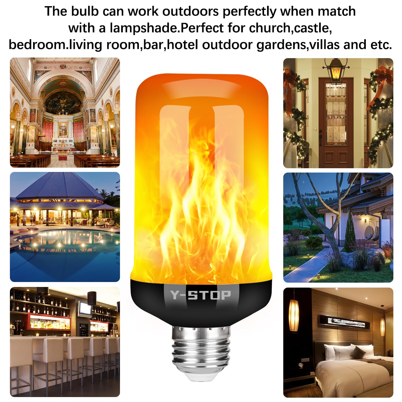 🔥Super Sale - 49% OFF🔥LED Flame Light Bulbs, 4 Modes Flickering Light Bulbs