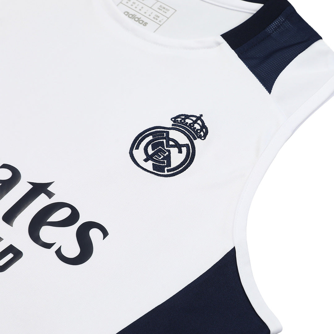 Real Madrid pre-match football jersey vest kit (shirt+shorts) 2024/25
