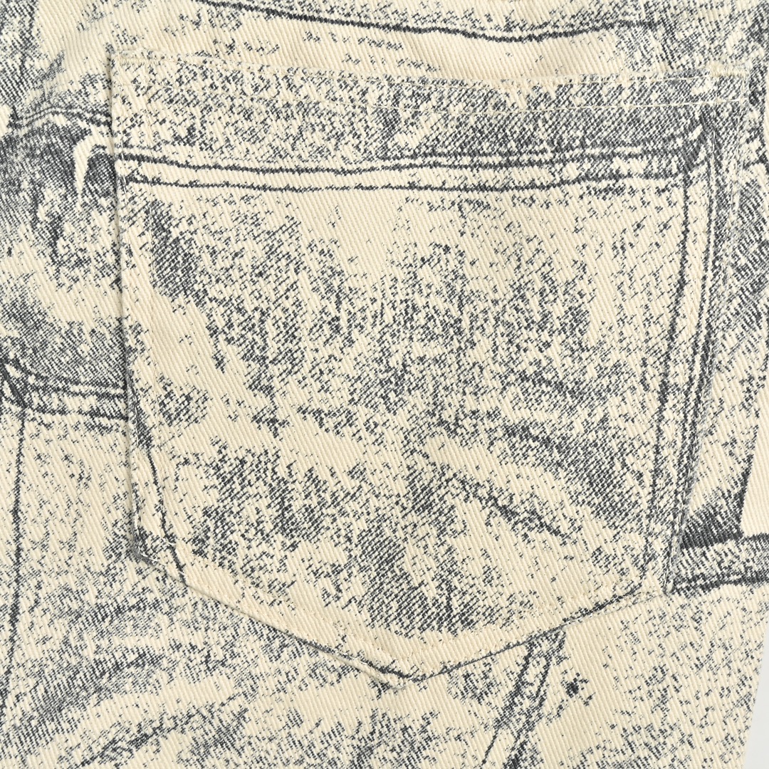 Dior 24Fw ink sketch print jeans
