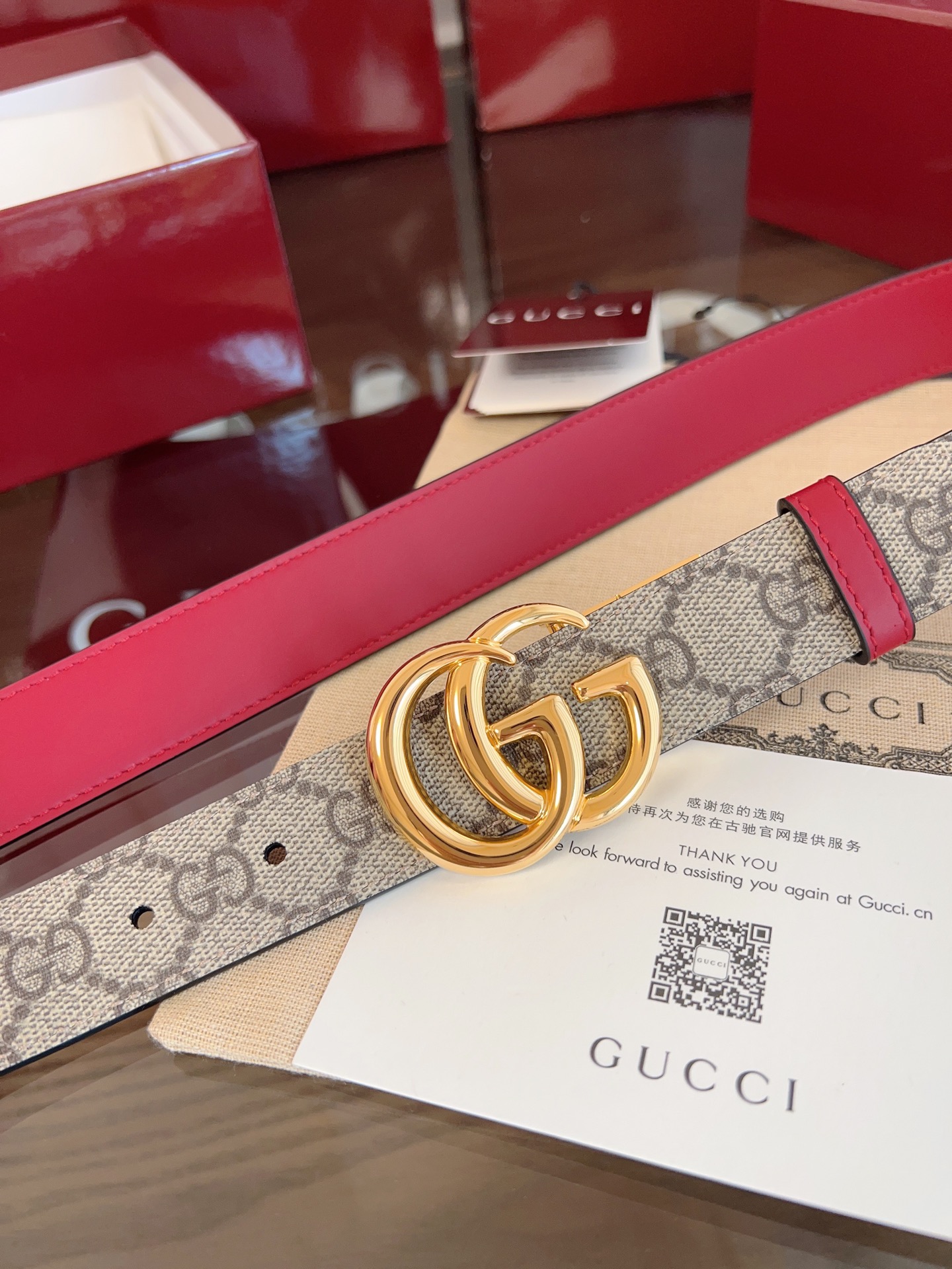 Gucci 2025 new double G buckle leather belt width 3.0cm