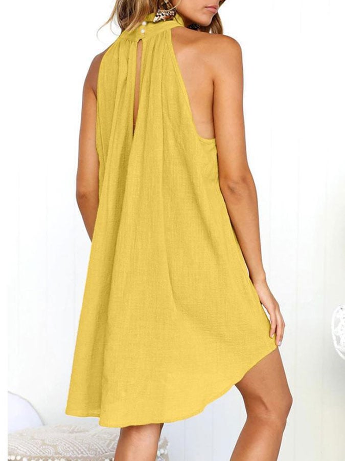 Casual Sleeveless Irregular Dress