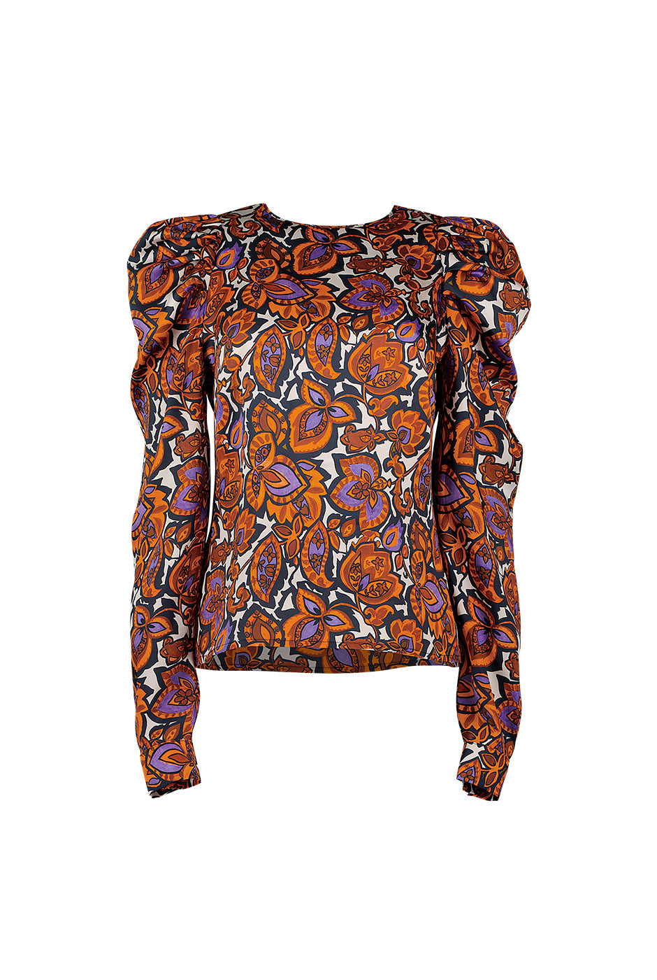 Blusa de manga larga con cinta en espalda para amarre