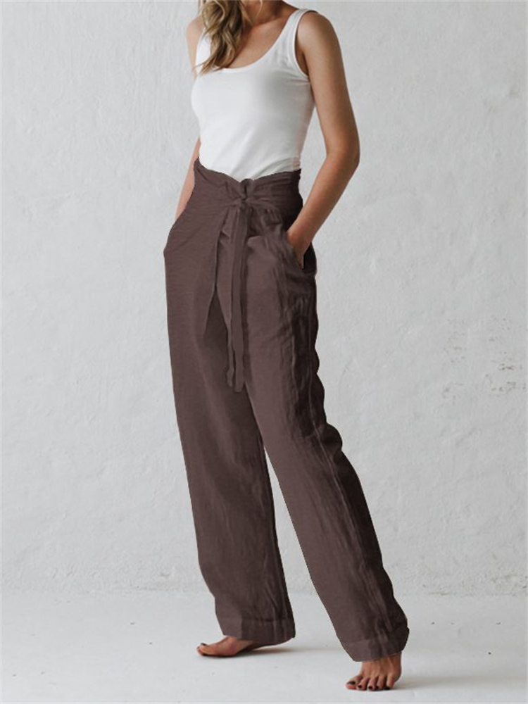 Comfy Wrap Wide Leg Pants
