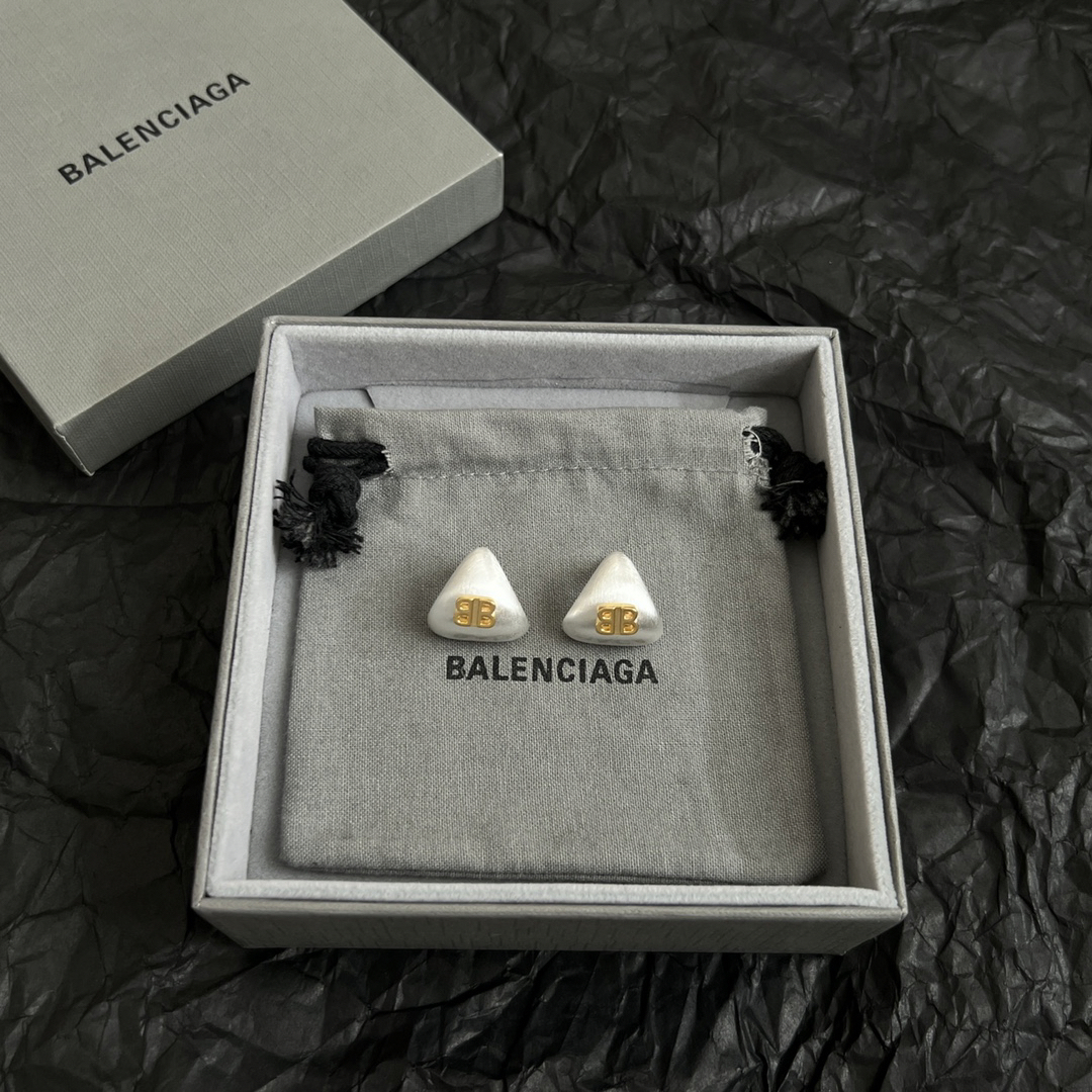 Balenciaga Triangle BB Earrings