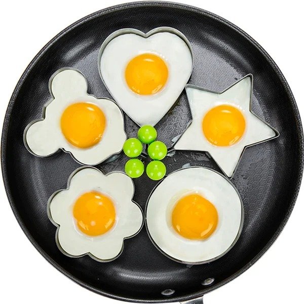 (Last Day Flash Sale-50% OFF) 5PCS/SET Stainless Steel Fried Egg Mold-BUY 2 SETS GET 1 SET FREE