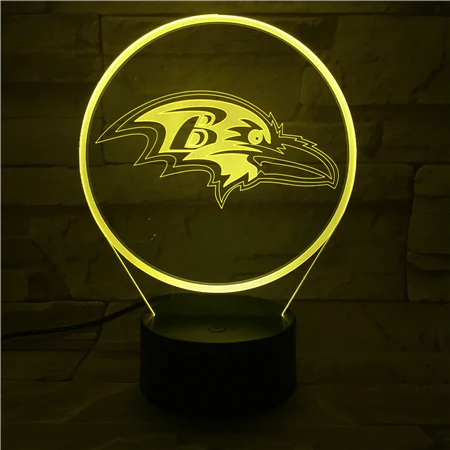 BALTIMORE RAVENS 3D LED LIGHT LAMP