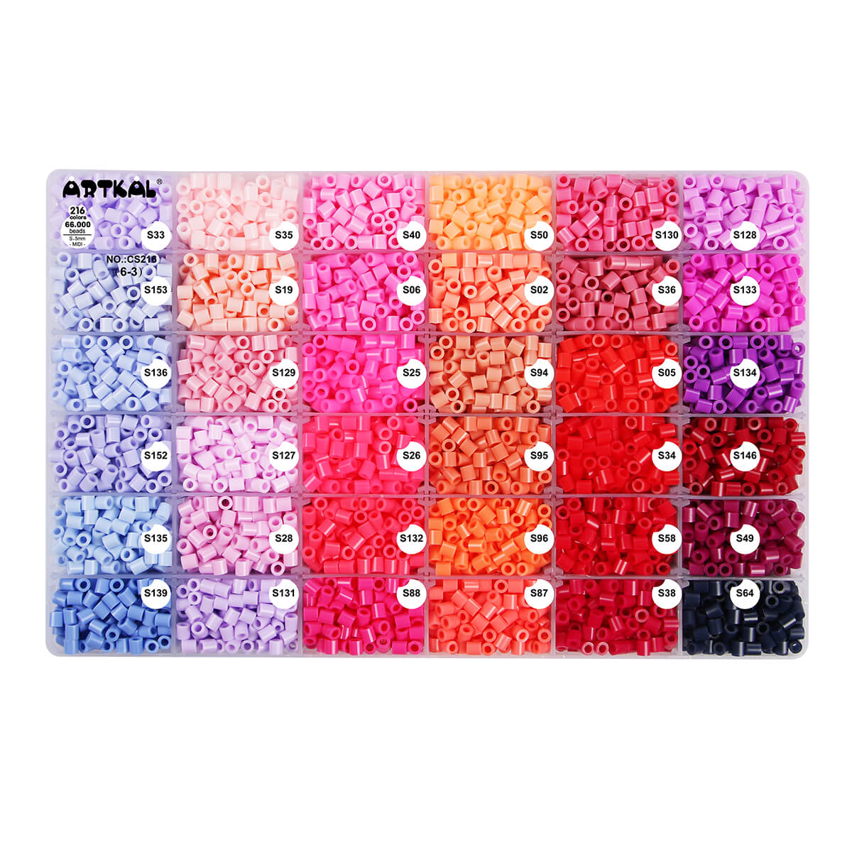 (216) Full Colors Box Set S-5mm Midi Artkal beads CS216 (Excludes 2024 new colors)