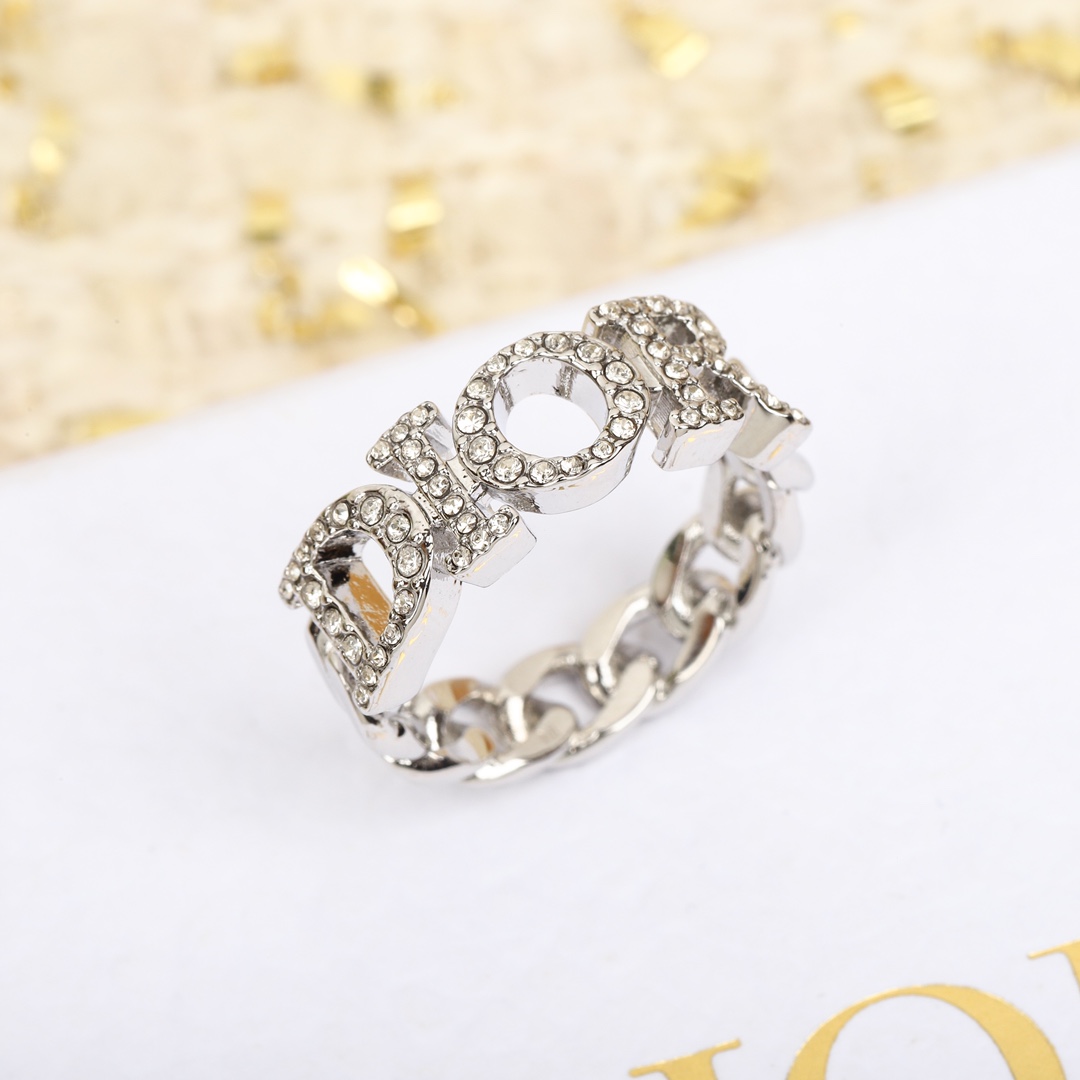 Dior Alphabet Full Diamond Ring