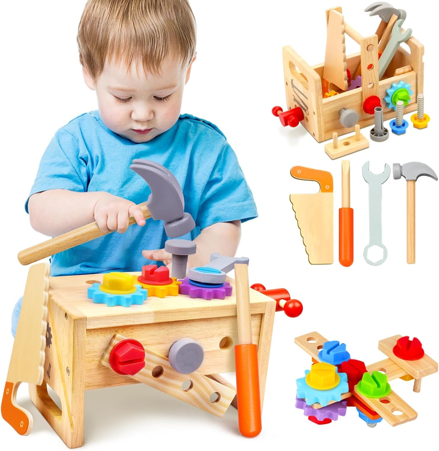 🔥ON SALE 🔥Children's Wooden Repair Tool Box🛠️