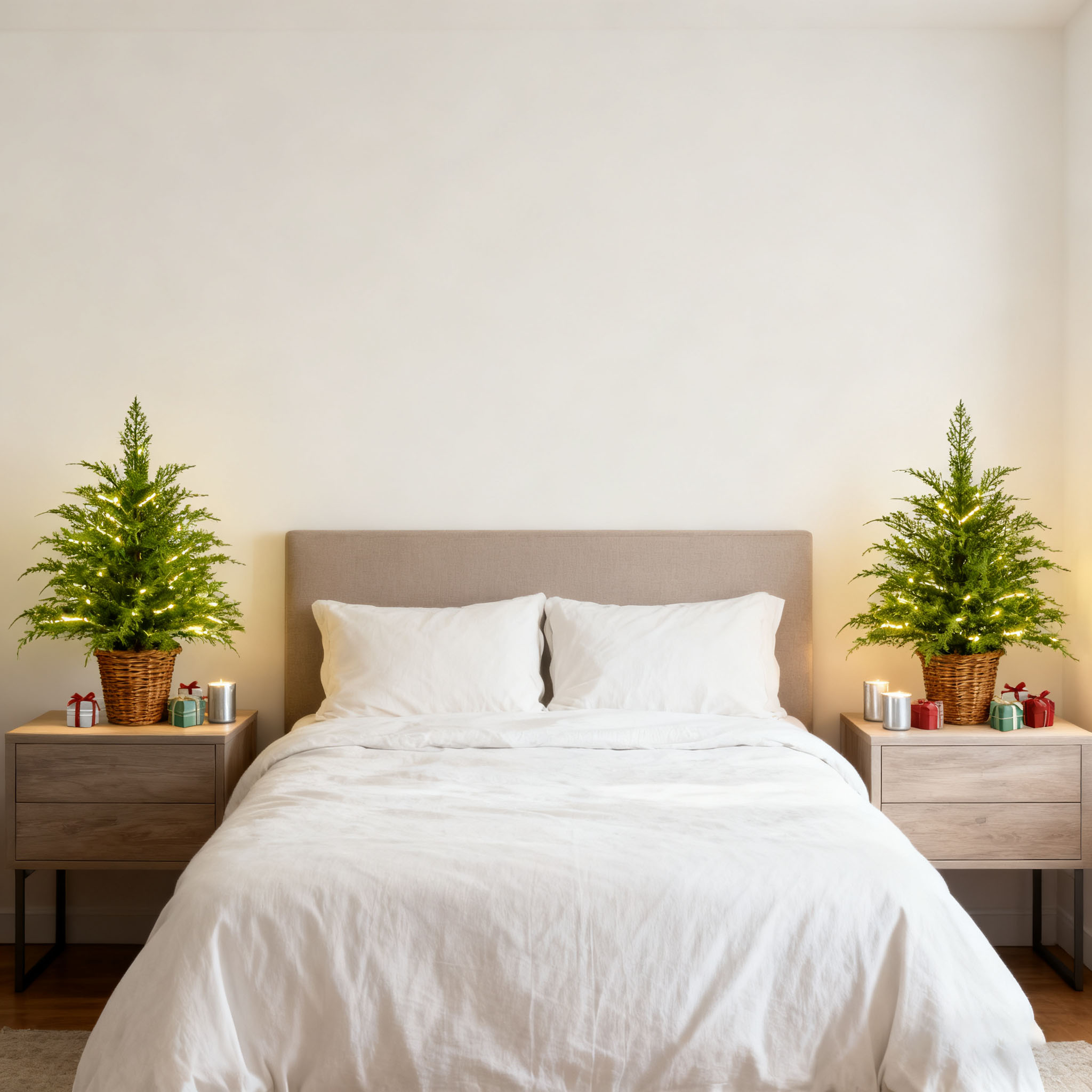 🎄Early Christmas Sale🔥24''  Pre-Lit Green Cypress Artificial Christmas Tree With Woven Basket and Timer