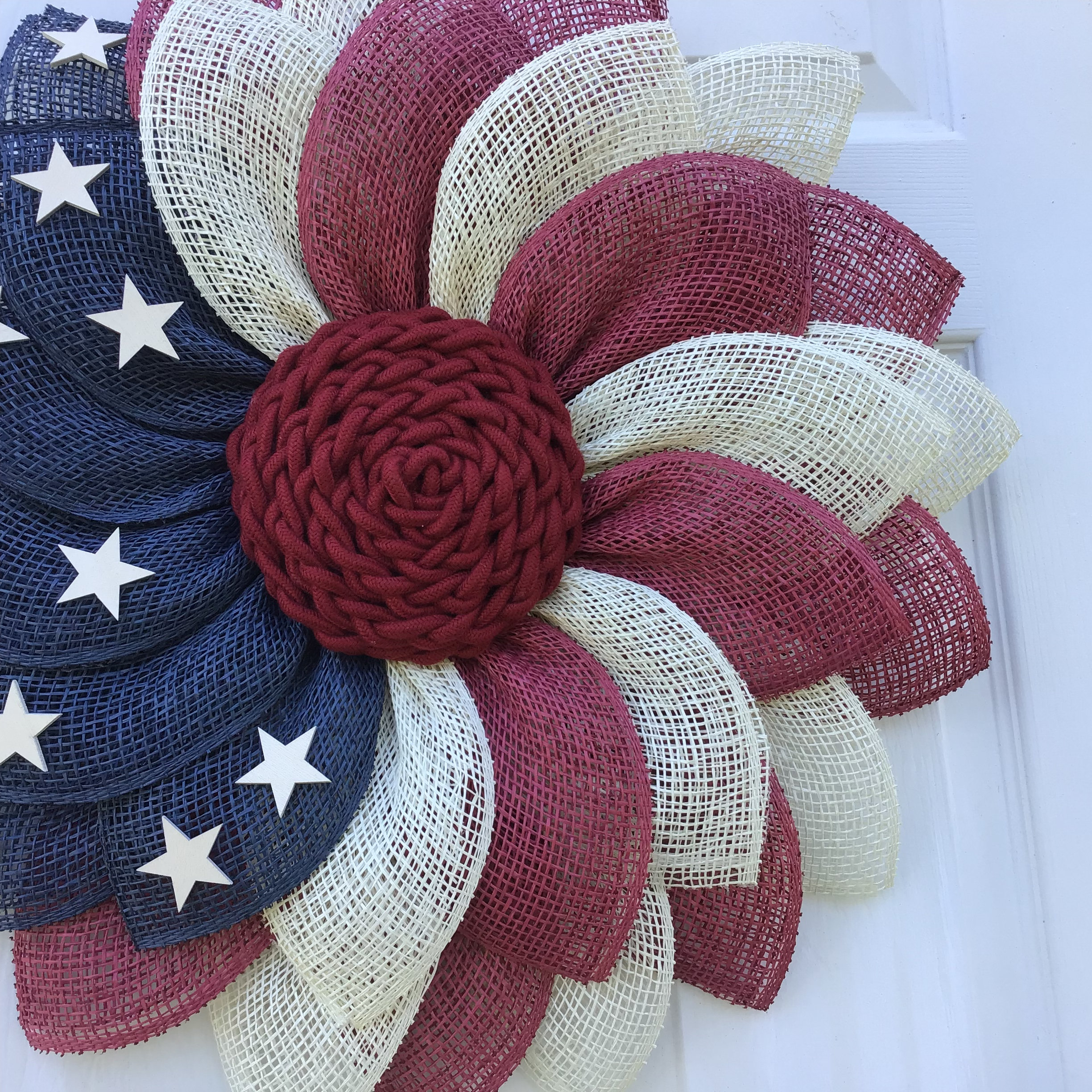 🔥ON SALE - 45% OFF🔥American Flag Independence Day Sun Flower Wreath