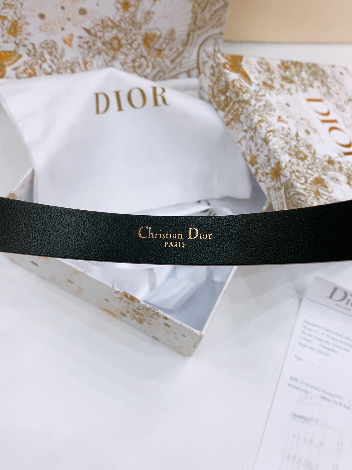 Dior Saddle Belt Cowhide Leather Belt 2.0CM Width