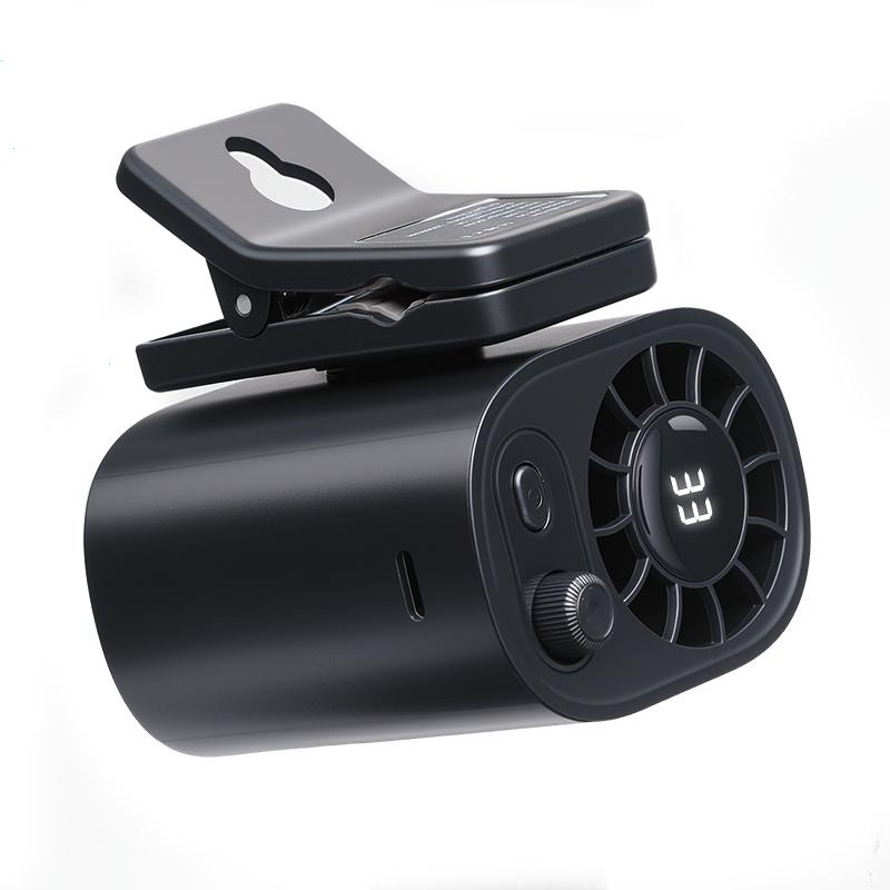 💥ON SALE💥Rechargeable 360° Rotation Car Clip On Fan with LED Display - 100 Speeds Adjustable
