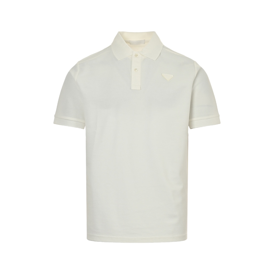 Prada 24ss Basic Triangle Logo Polo Short Sleeve