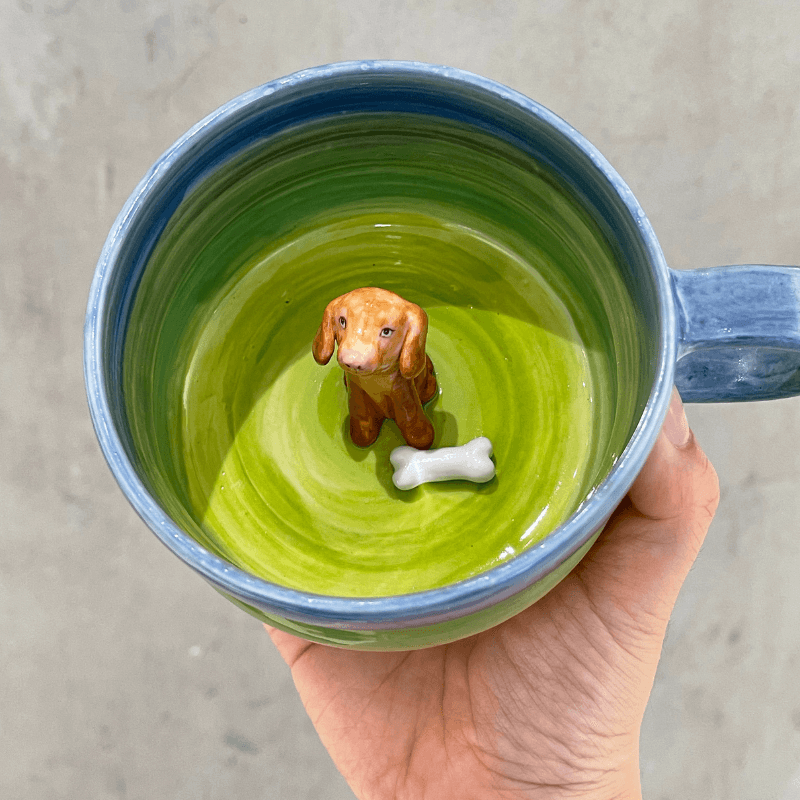 Handmade Custom Pet's Figure Multicolor Ceramic Mug