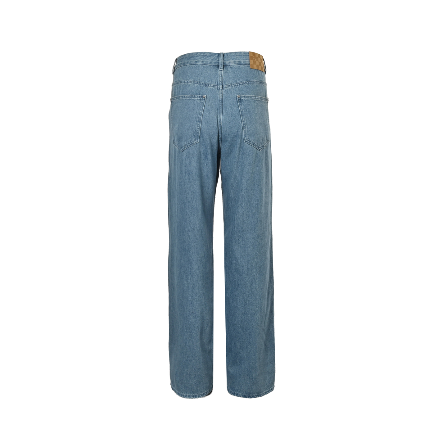 Louis Vuitton 24Fw monogram washed ripped jeans