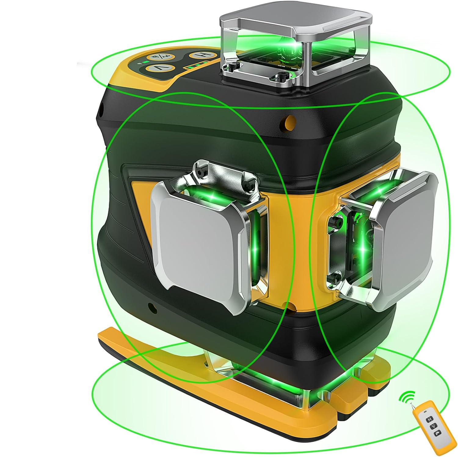 DEGLASERS Laser Level 360 Self Leveling 4x360 Green Cross Line Laser Level
