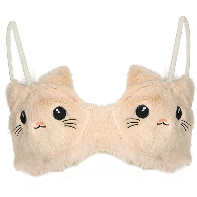 Kitty Ears Cartoon Plush Lingerie Set