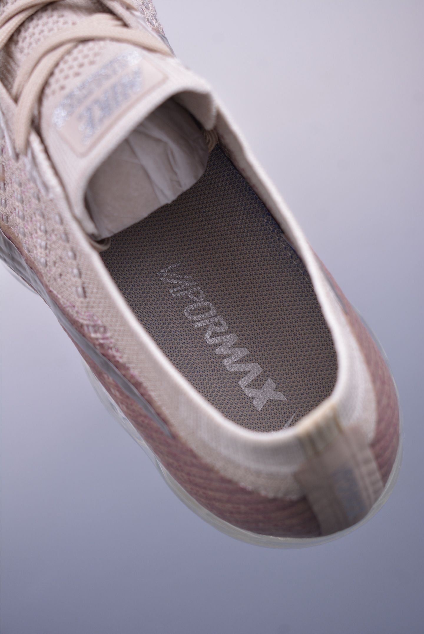 Nike Air Vapormax Flyknit 1.0 Running Shoes Light Khaki Silver Hook 849557-202