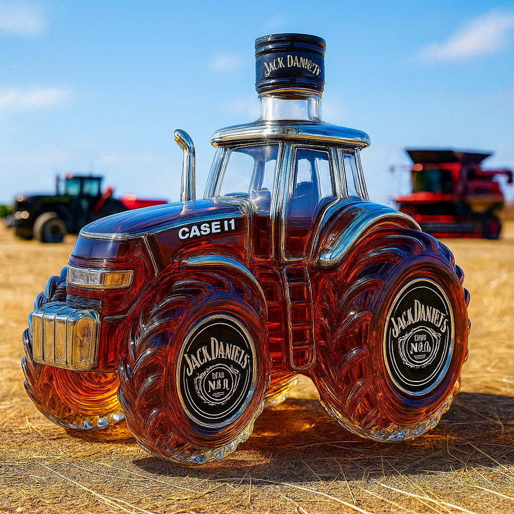 Tractor-Shaped Glass Whiskey Decanter – Unique Farm-Inspired Collectible
