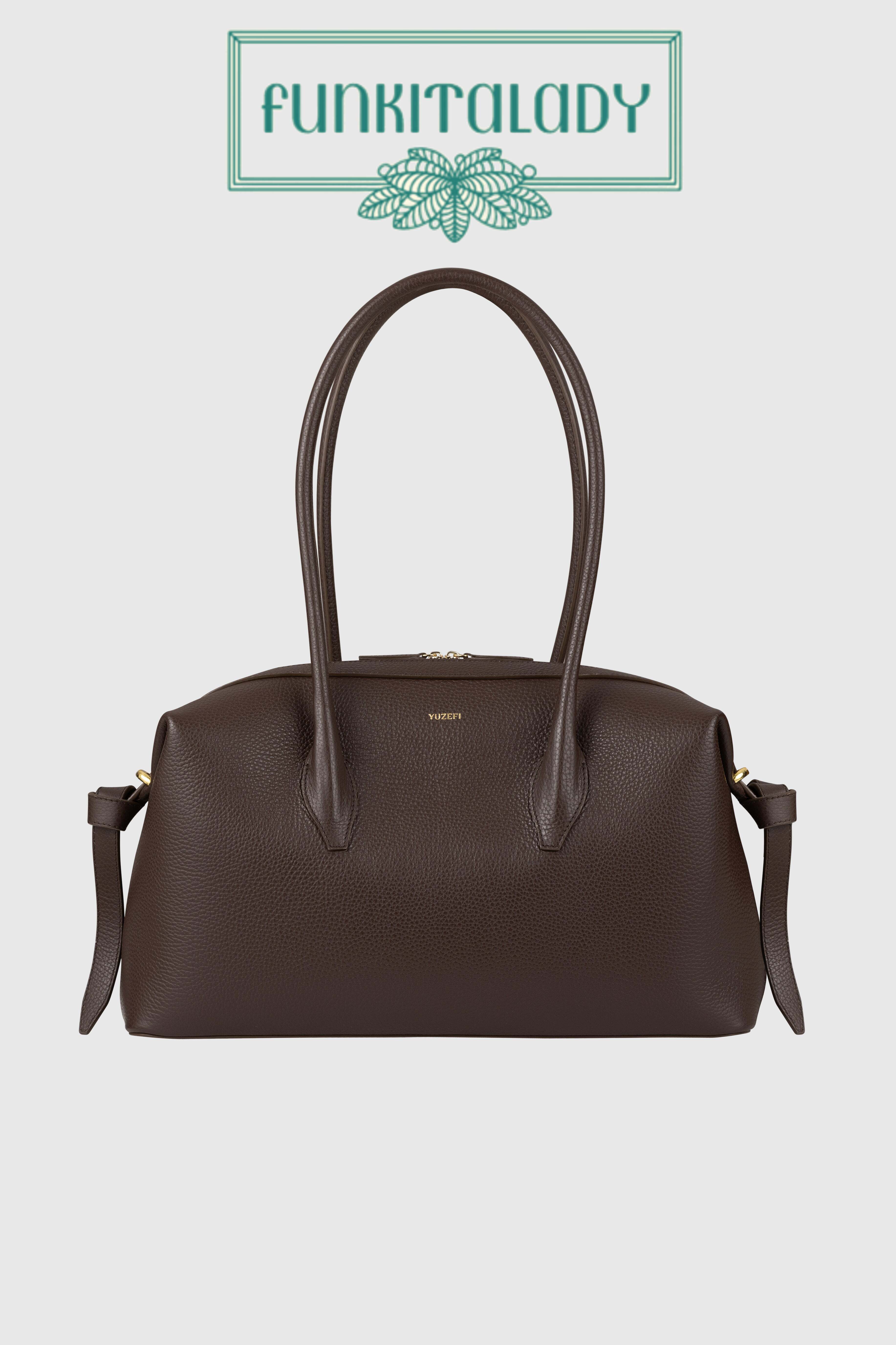BRIOCHE DUFFLE - ESPRESSO PEBBLE GRAINED LEATHER