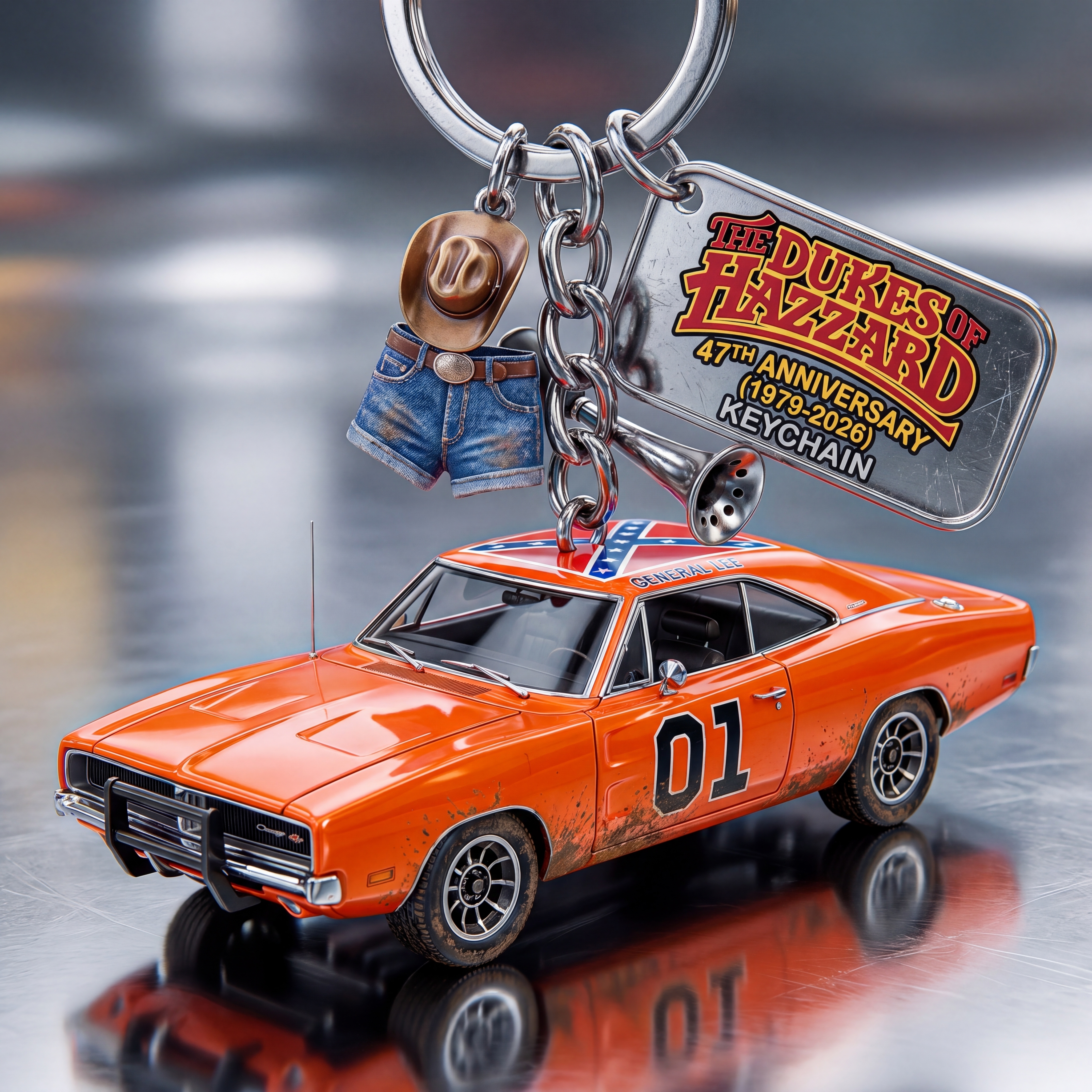 The Dukes of Hazzard 47th Anniversary Collector Keychain