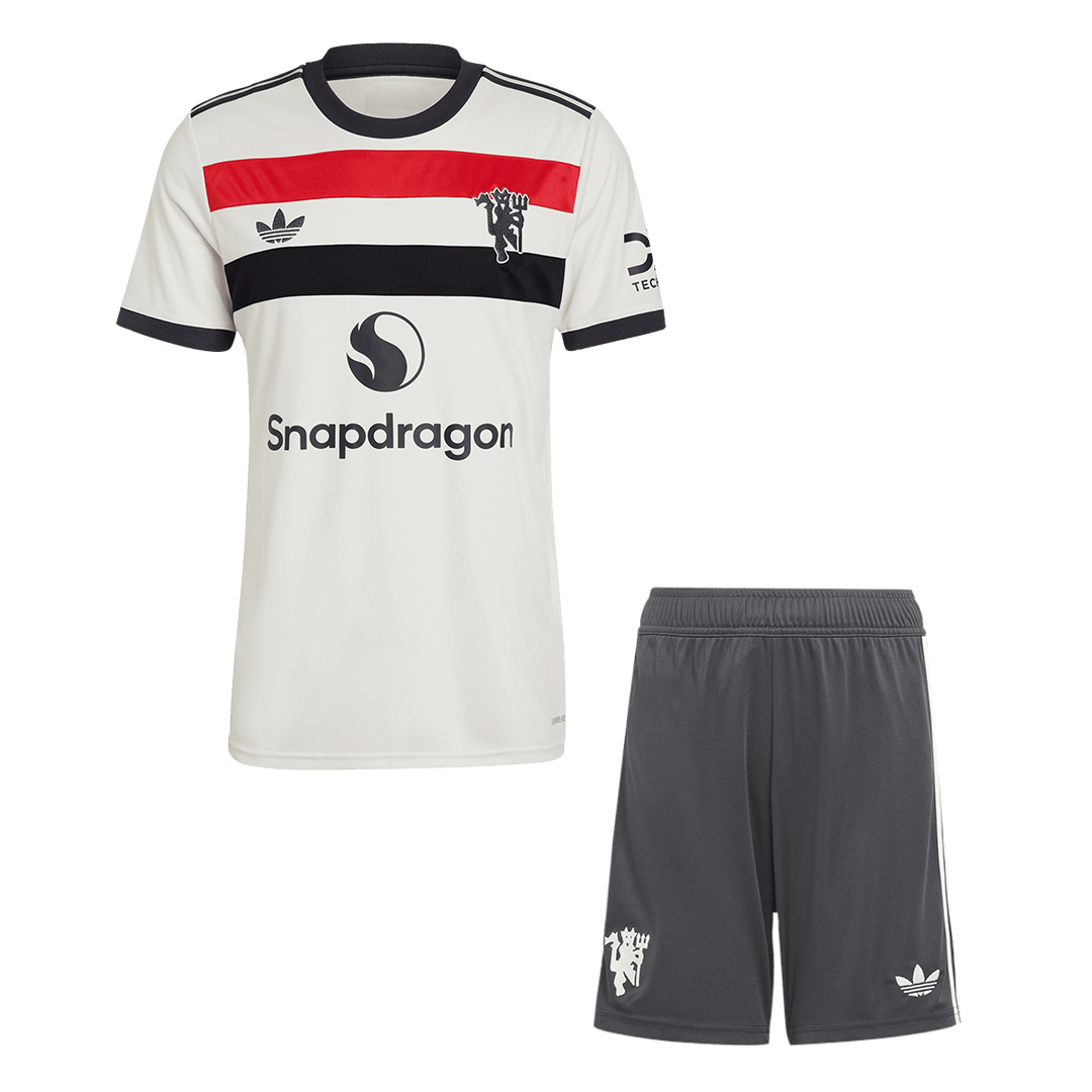 Manchester United men's third home football shirt kit (shirt+shorts) 2024/25