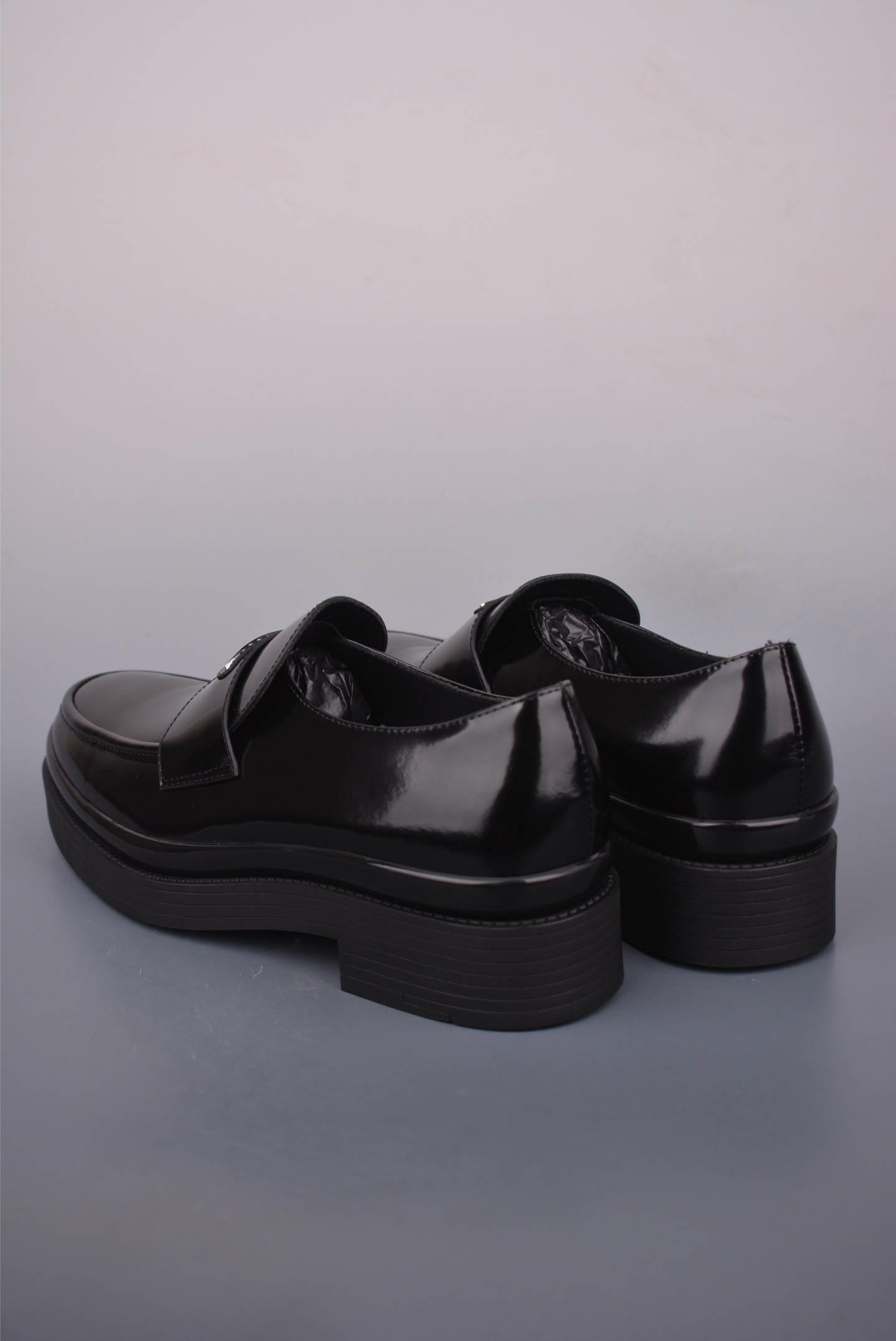Prada Platform Logo Lace-Up Loafers AJ6542