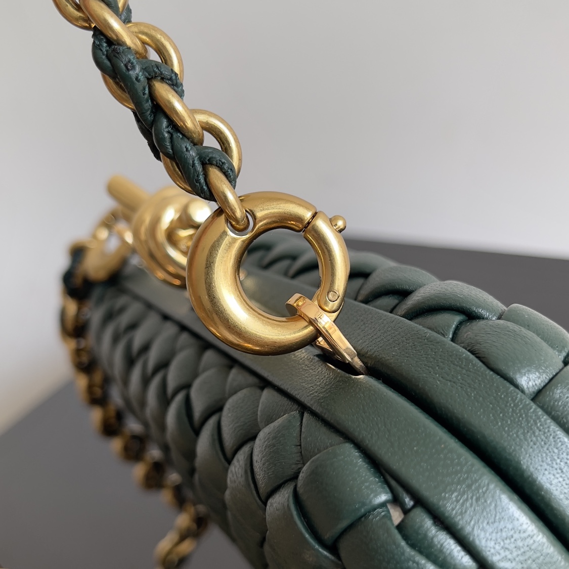Bottega Veneta 24 Spring Fashion Braided Chain Evening Bag 776662