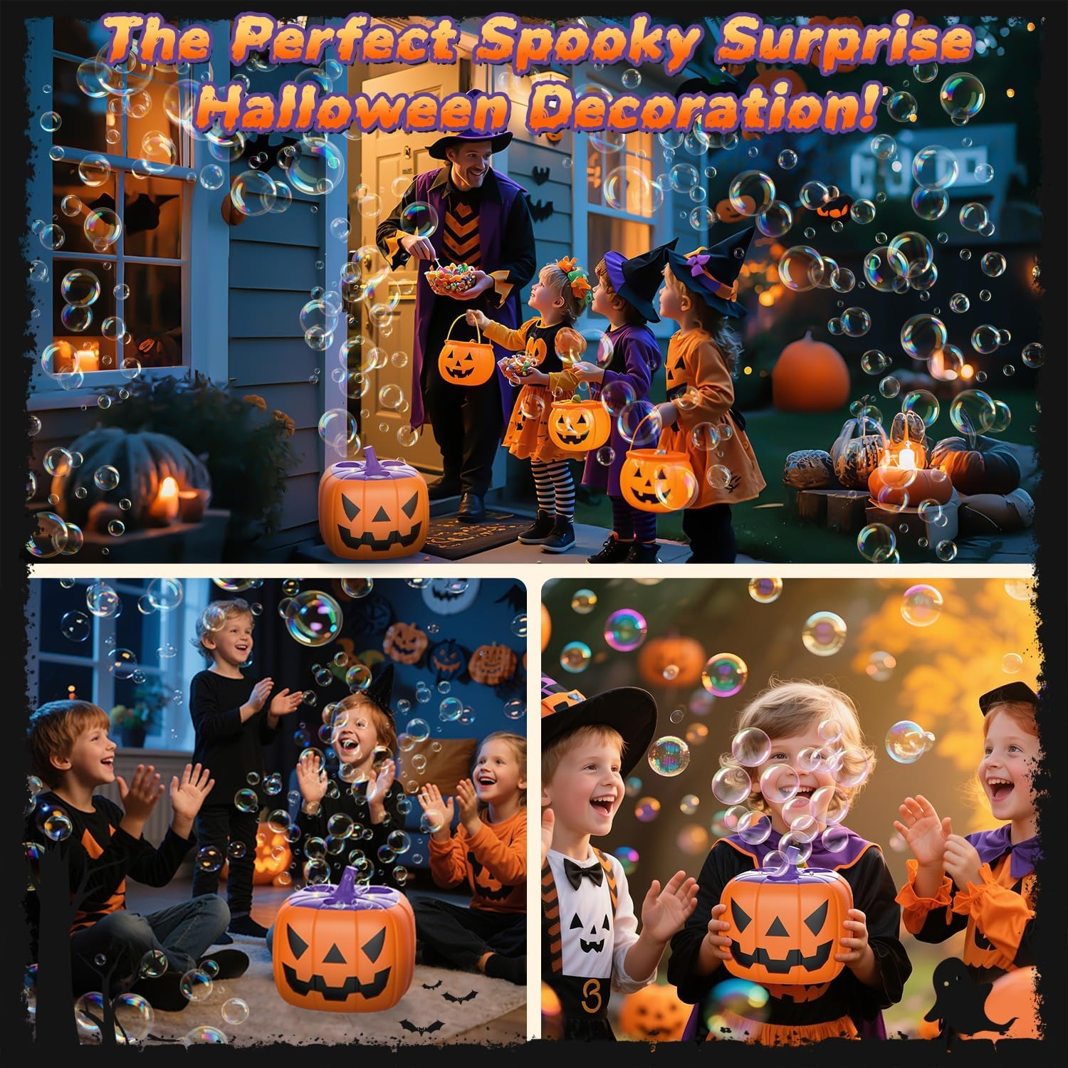 🔥LAST DAY 50% OFF🔥Halloween Party Bubble Machine Decorations Toys with LED