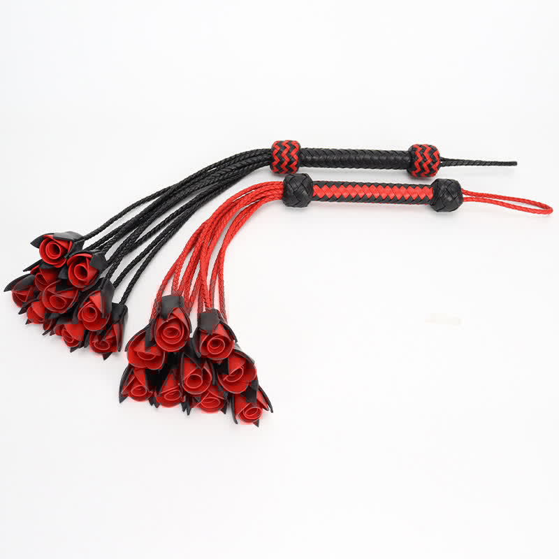 Maid Cosplay Leather Rose Whip