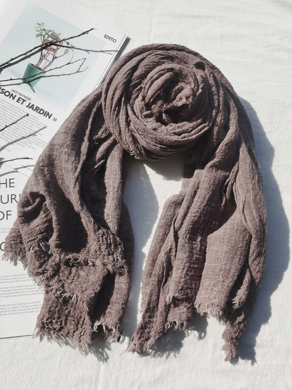 Vintage Faded Fray Hem Scarf