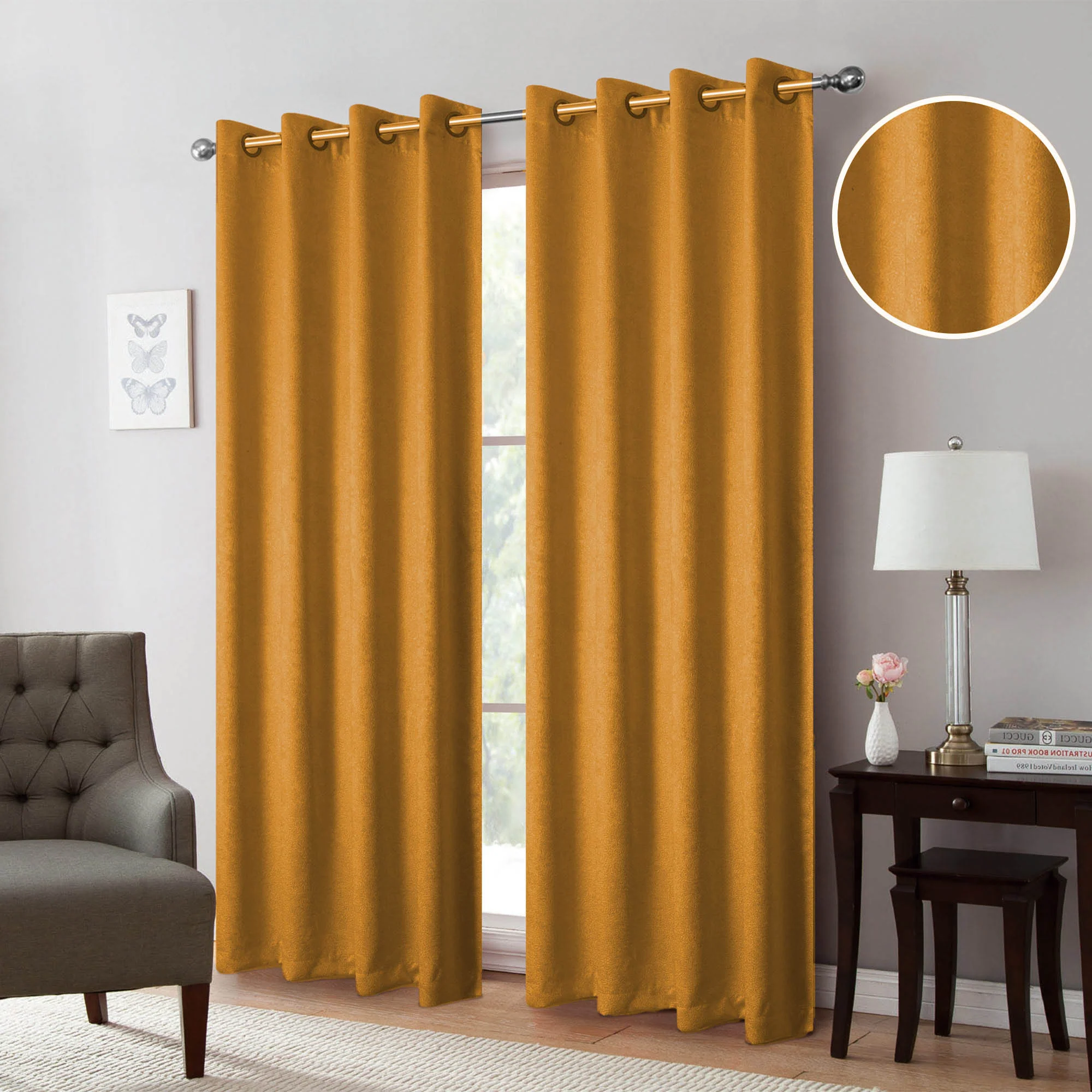 Isla Thermal Room Darkening Grommet Window Panel, 54x84 Inches