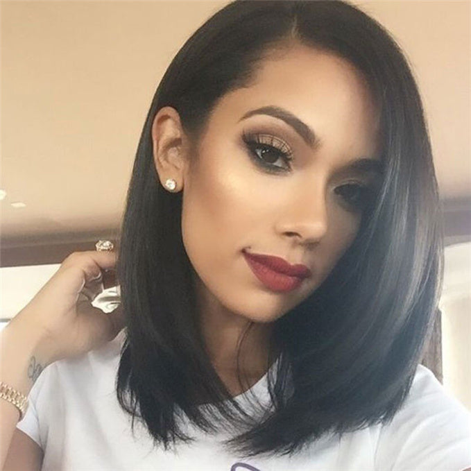 Luna Women Wig Asymmetrical Lovely Bob Straight for African American