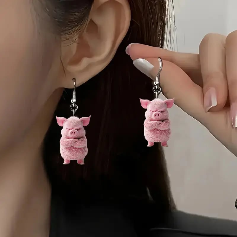 🐷Adorable Pink Pig Earrings