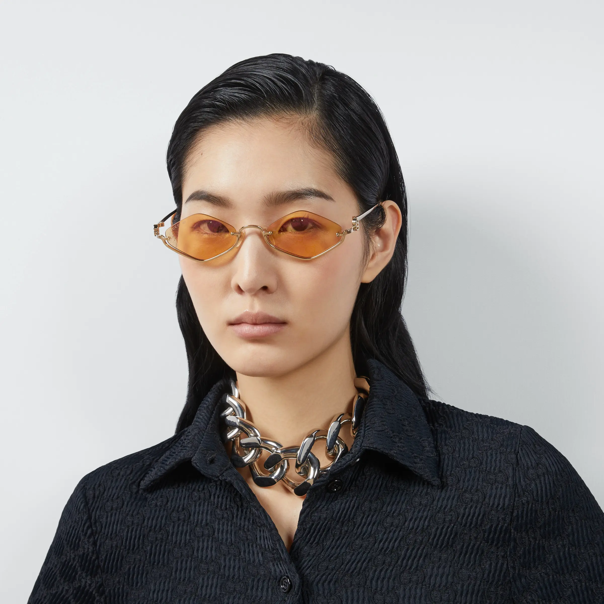 Gucci Geometric Frame Sunglasses