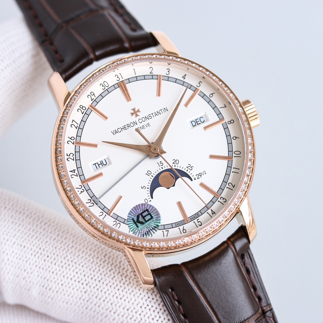 Tradition series complete calendar watch back diamond version 4010TO00RB344B740B345