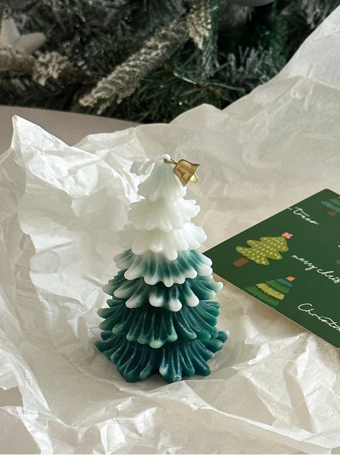 Christmas Atmosphere Desktop Decoration Small Ornaments Christmas Candles Christmas Tree Candlestick Creative Cute Small Gift