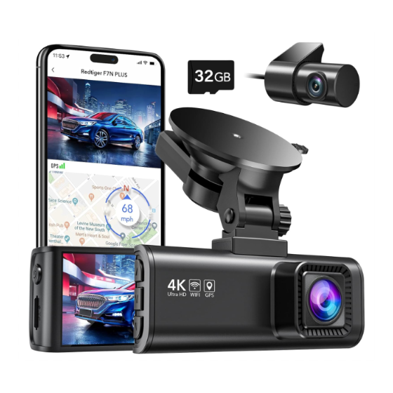 REDTIGER Dash Cam Front Rear 4K/2.5K Full HD Dash Camera for Cars