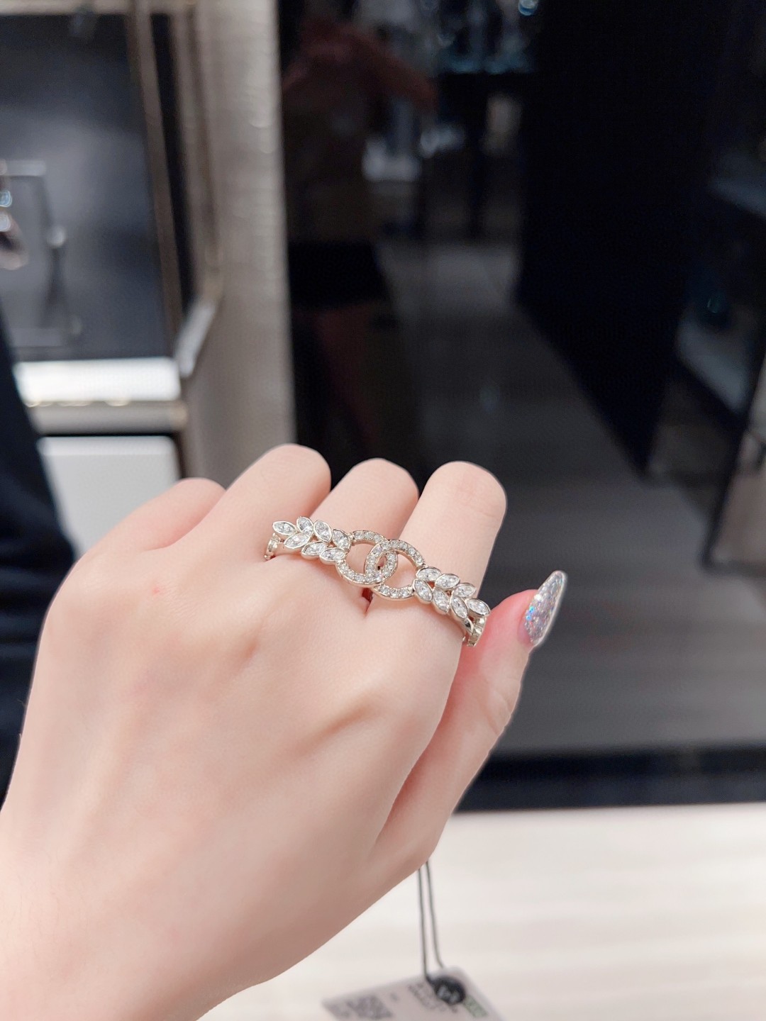 Chanel wheat ear double C ring