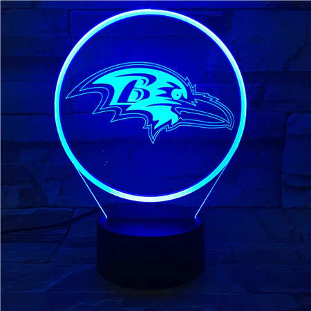 BALTIMORE RAVENS 3D LED LIGHT LAMP