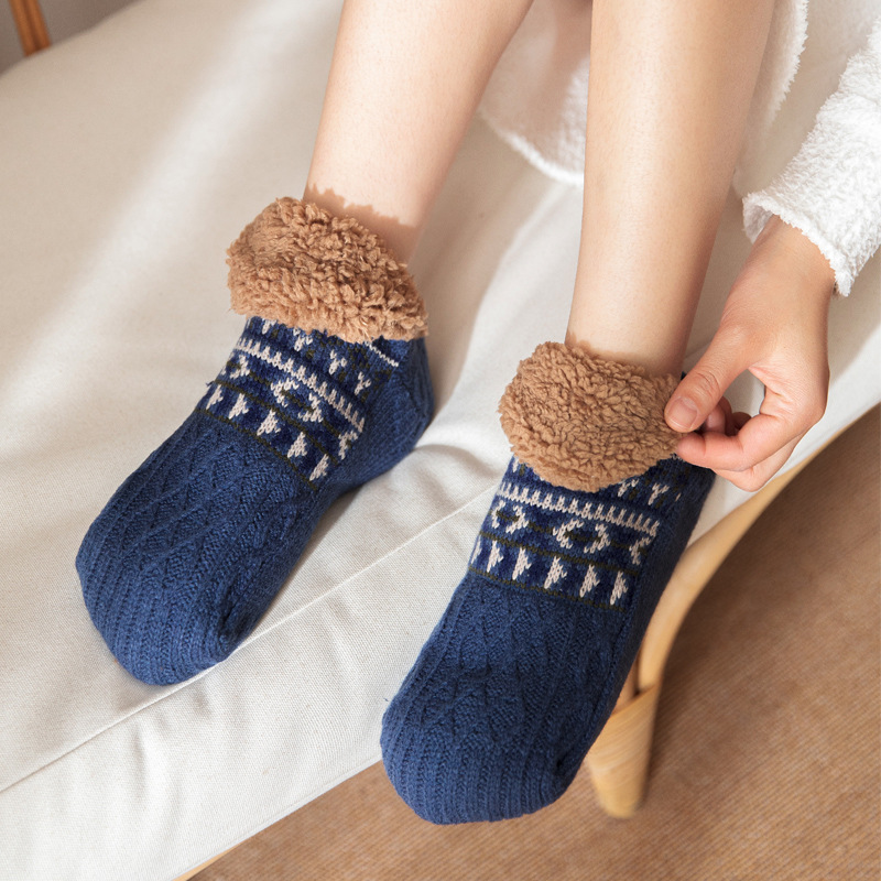🎅2024 Christmas Promos🔥Cozy Non Slip Knitted Slipper Socks