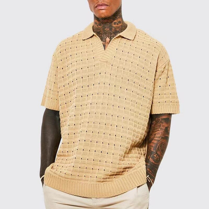 Men's Knitted Polo Shirt