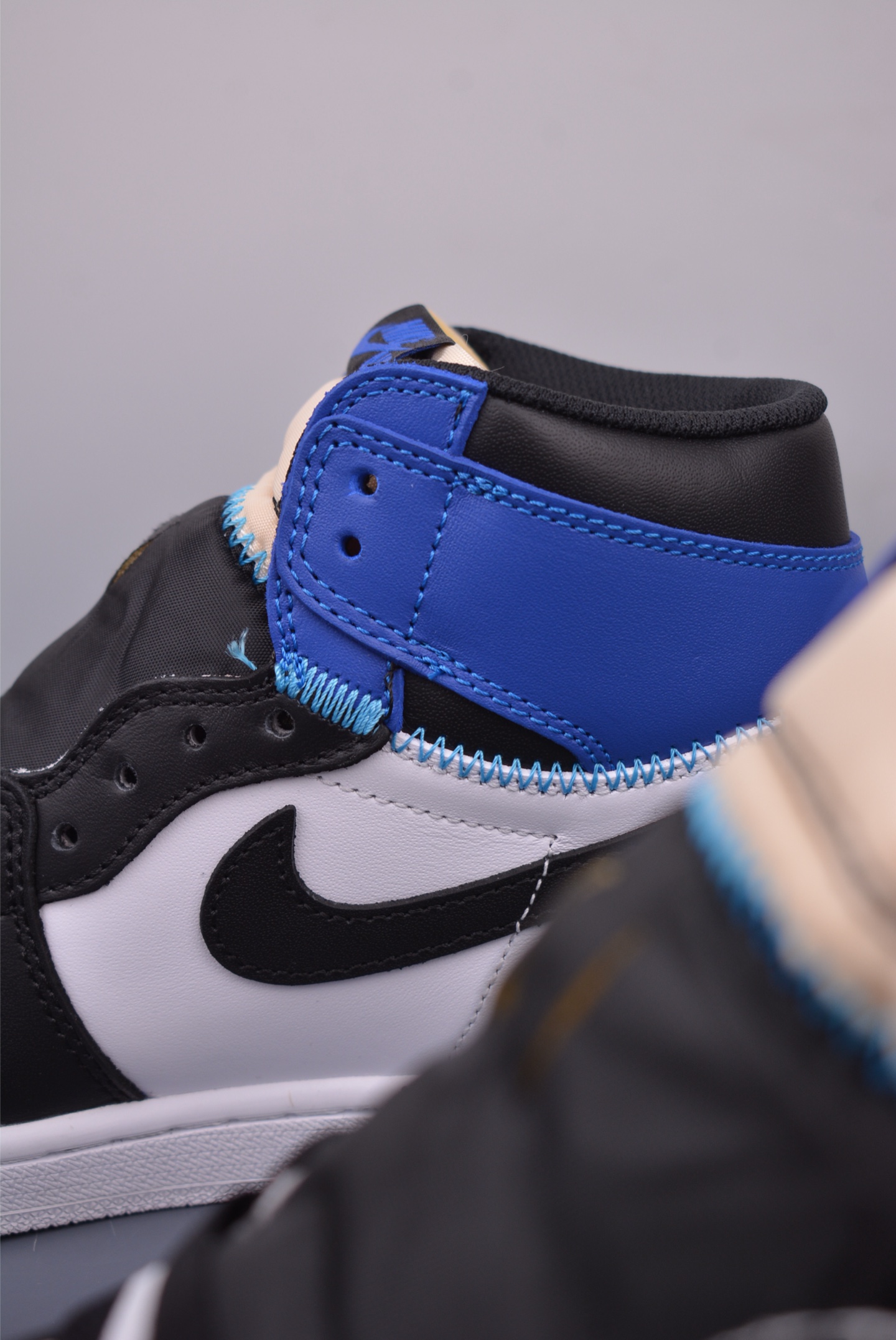 Fragment Design x Union x Air Jordan AJ1 Retro High NRG Fujiwara Hiroshi Lightning Black White Blue DZ5485-041