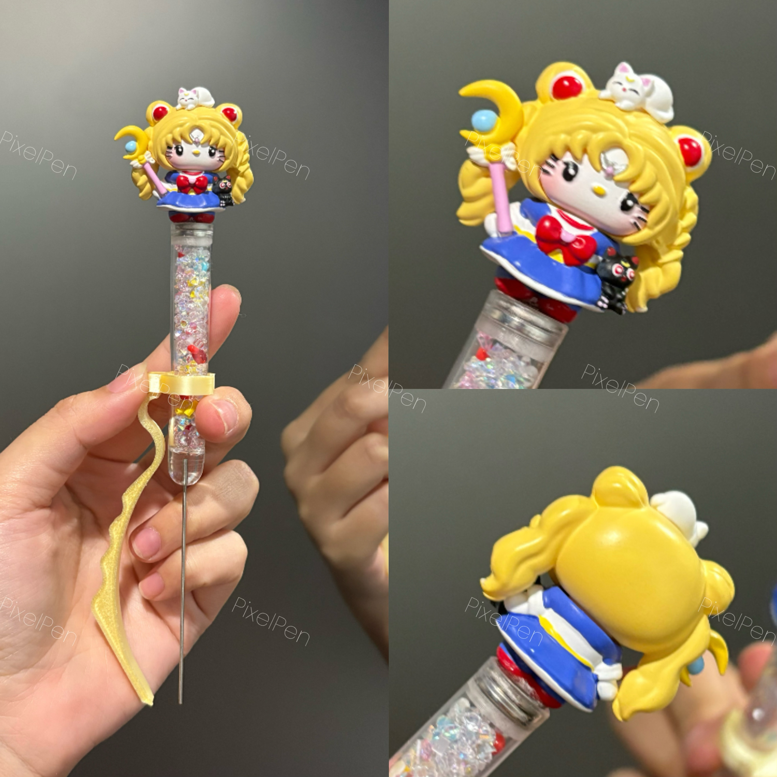 【5mm】PixelPen Magnetic Grip Piecing Bean Pen Tool for big beans | Sailor Moon