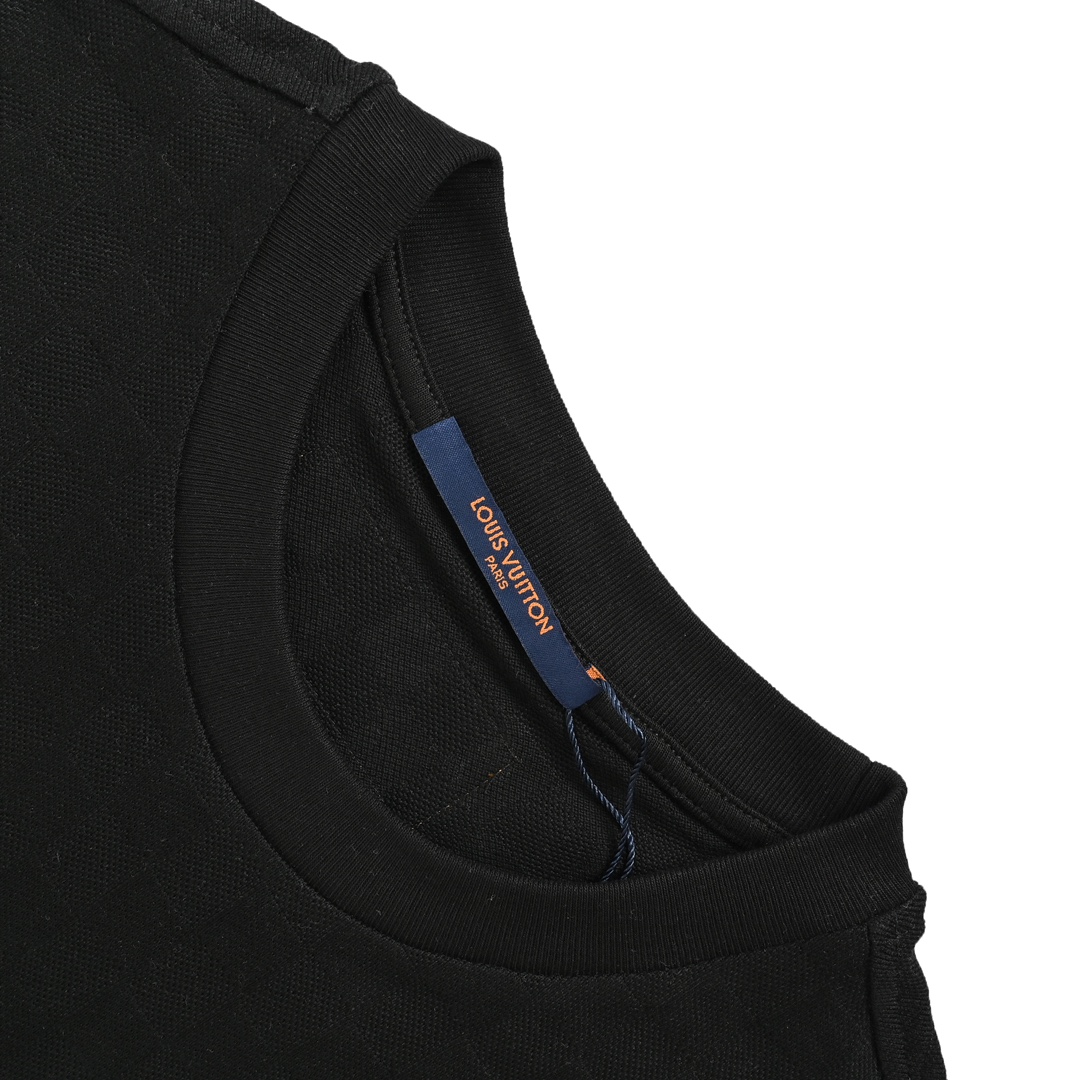 Louis Vuitton 24ss rhinestone lettering logo short sleeve