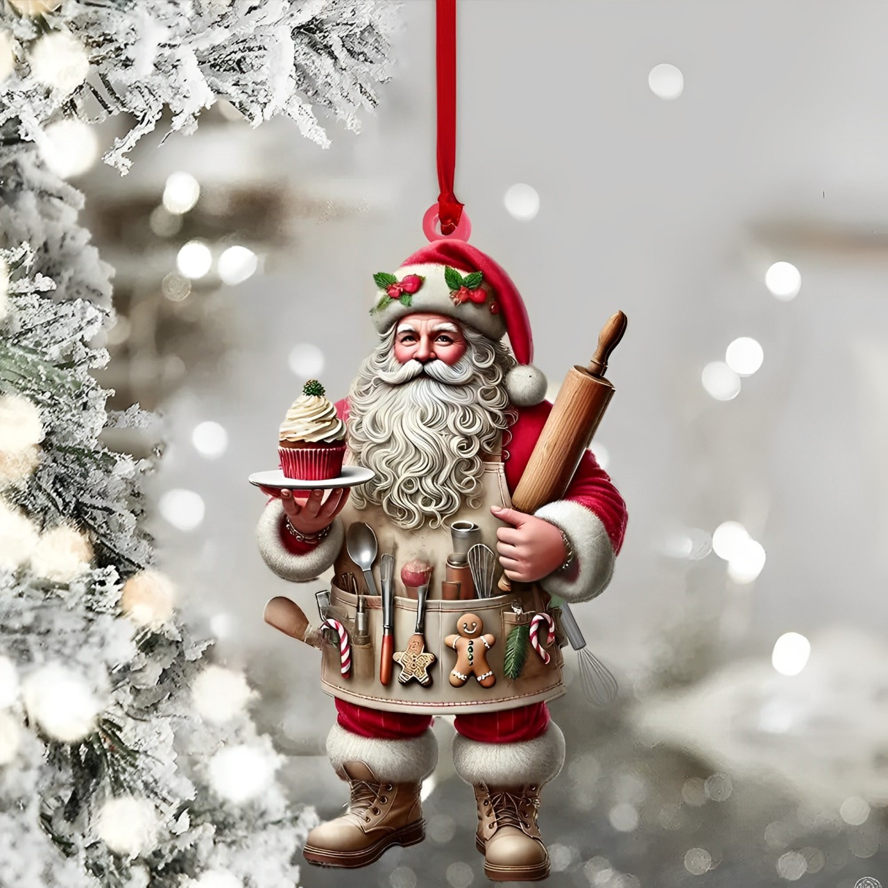 👨‍🍳Cooking Santa Christmas Ornament