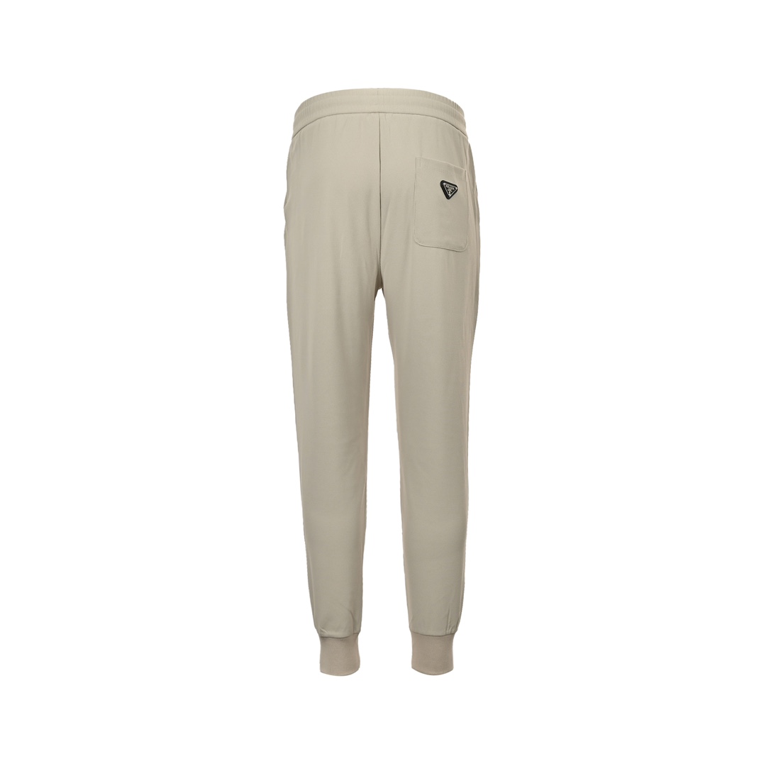 Prada Red Triangle Logo Waffle Thin Pants