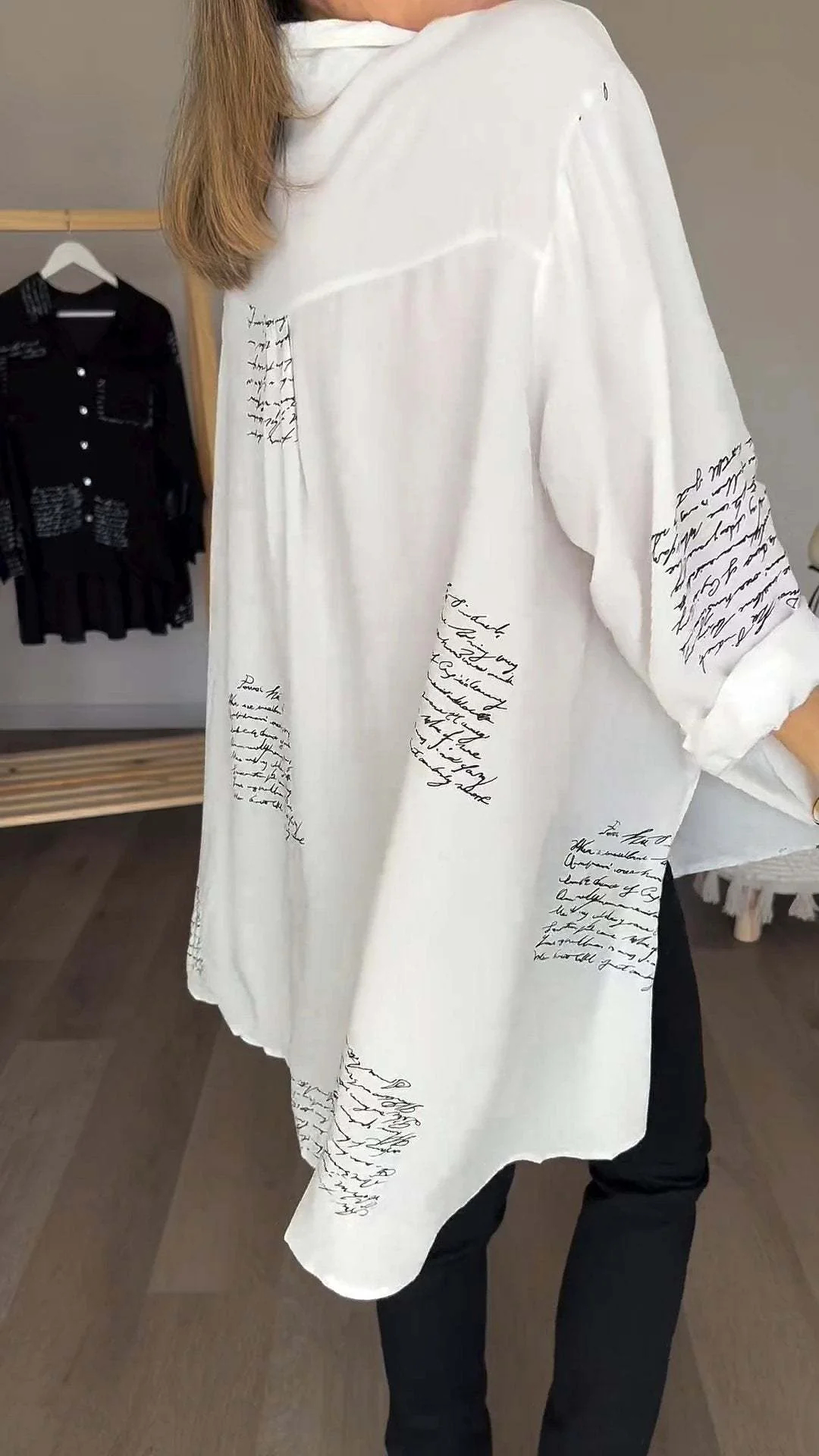 ❤️Mother's Day Sale 60% OFF❤️Letter Print Fashion Lapel Shirt