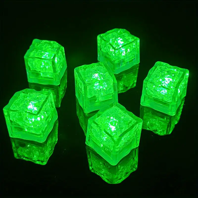 🧊🧊Multi-color Flashing LED Illuminated Ice Cubes - (Unique Party Supplies)